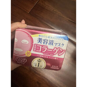Kose Cosmeport Japan CLEAR TURN Collagen Essence Mask, 30-Masks